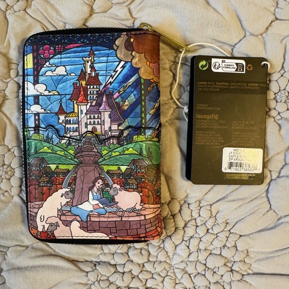 Loungefly Disney Beauty and the Beast Zip Around Wallet - Picture 2 of 4